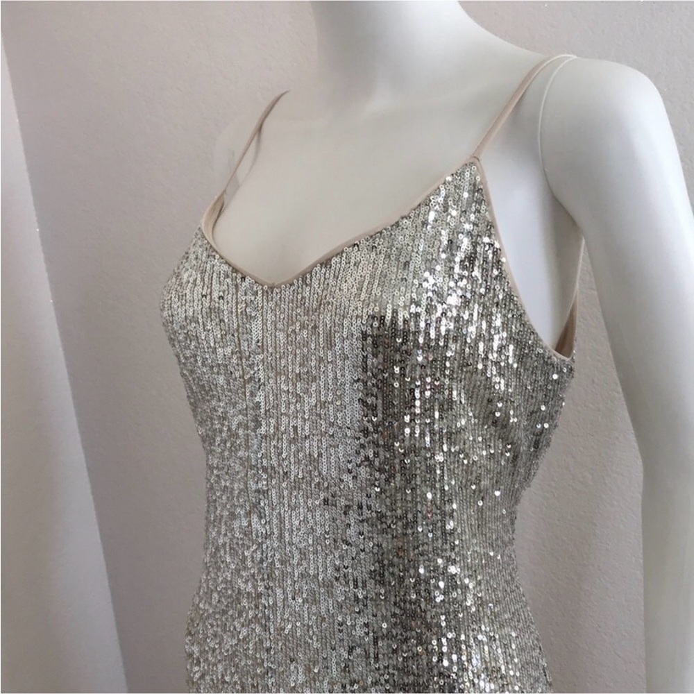 Chelsea & Violet L silver and gold sequin dress size L party dress - Picture 4 of 13